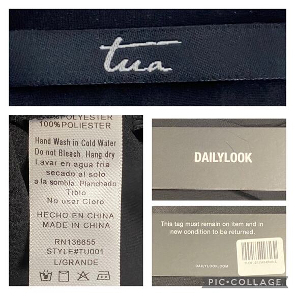 Sheer Black‎ Blouse L Office Siren Whimsigoth Fairy Goth Witchy Long Sleeve NWT - Picture 4 of 7